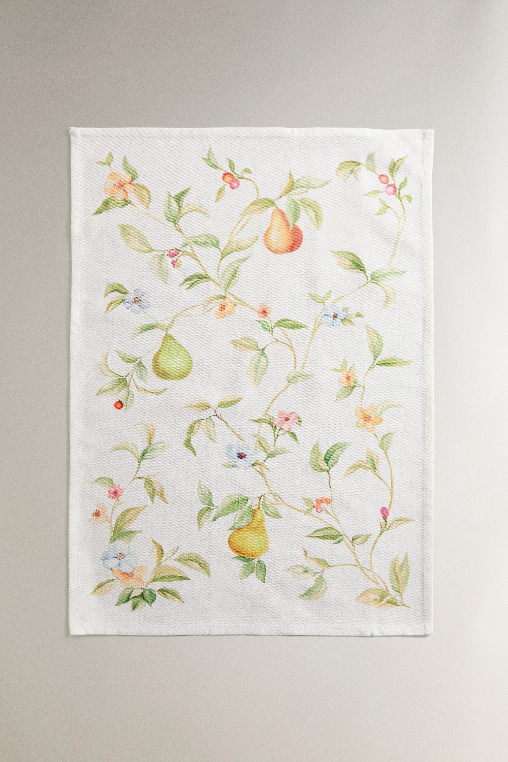 PACK OF COTTON KITCHEN TOWELS WITH PEARS (PACK OF 2)